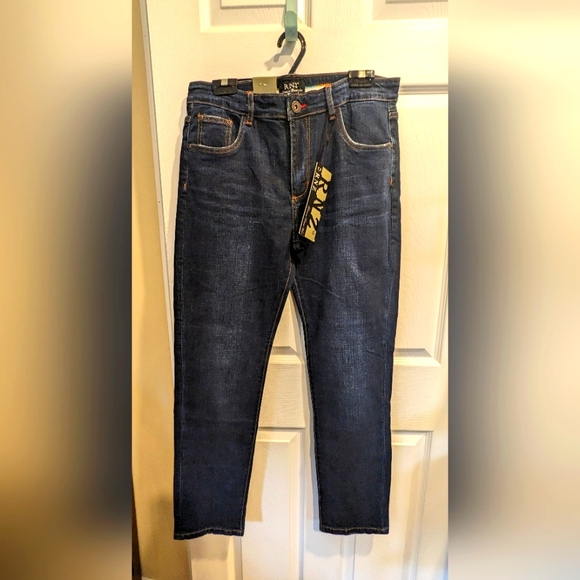 💙 RNZ 💙 Men's Dark Jeans - Straight, Relaxed Fit (have multiple sizes) - Picture 1 of 6